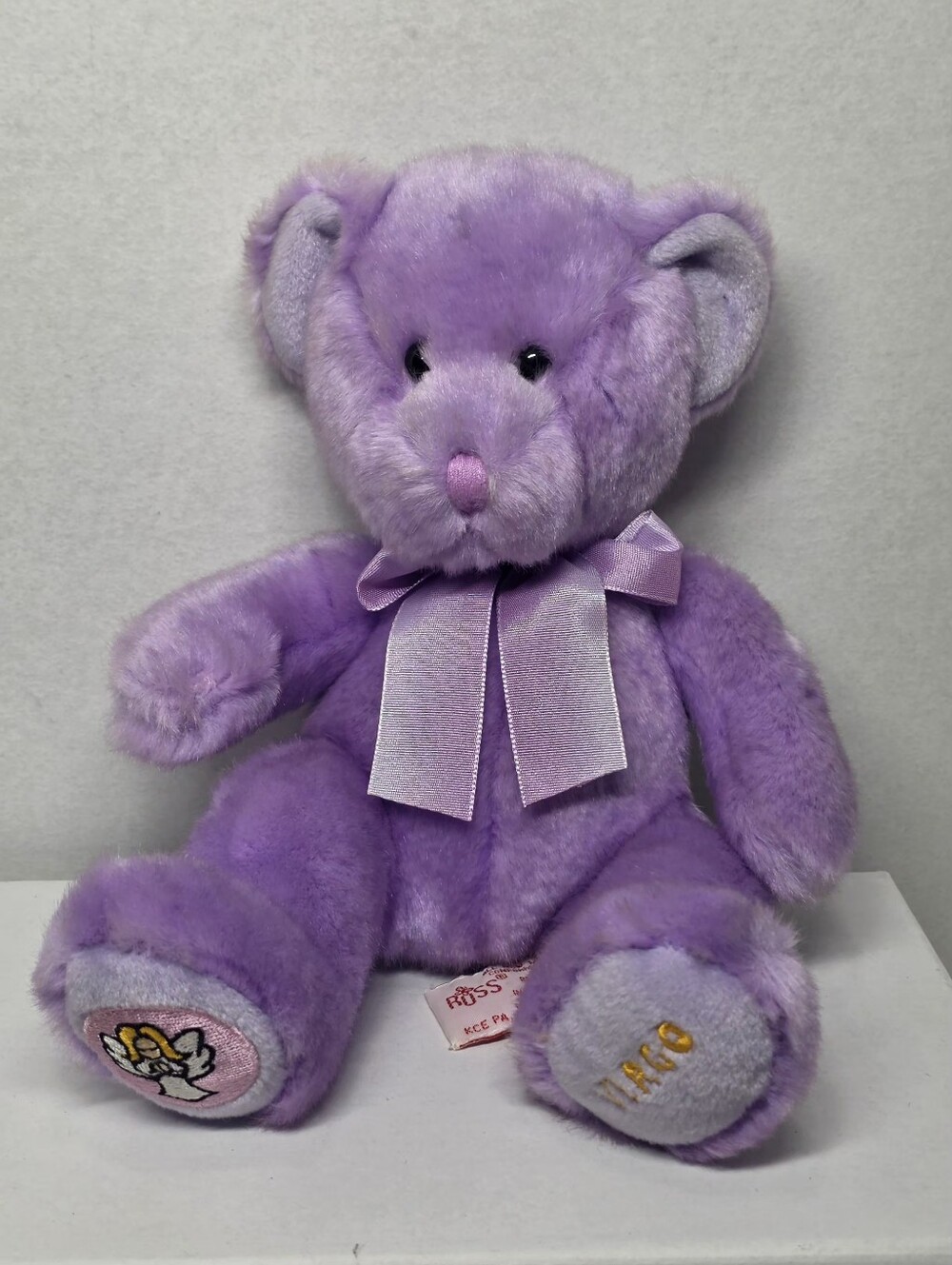 RUSS Virgo Zodiac Berrie Bear Star Scopes Purple Plush 10 Inch Teddy Bear #3736